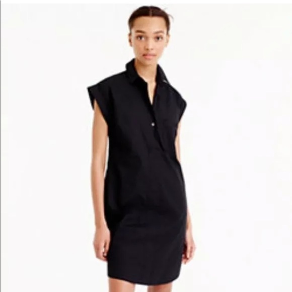 J. Crew Dresses & Skirts - J Crew Short Sleeve Cotton Poplin Shirt Dress Sz M